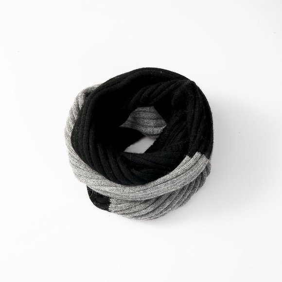 Noblag Cashmere Scarves For Men & Women Knitted Black Grey Style